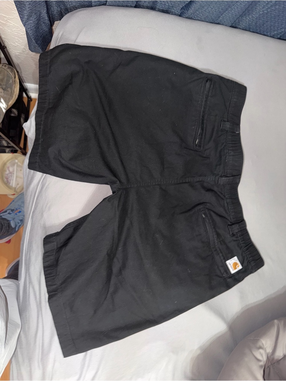 Carhartt Men’s Black Athletic Shorts with Elastic Waist